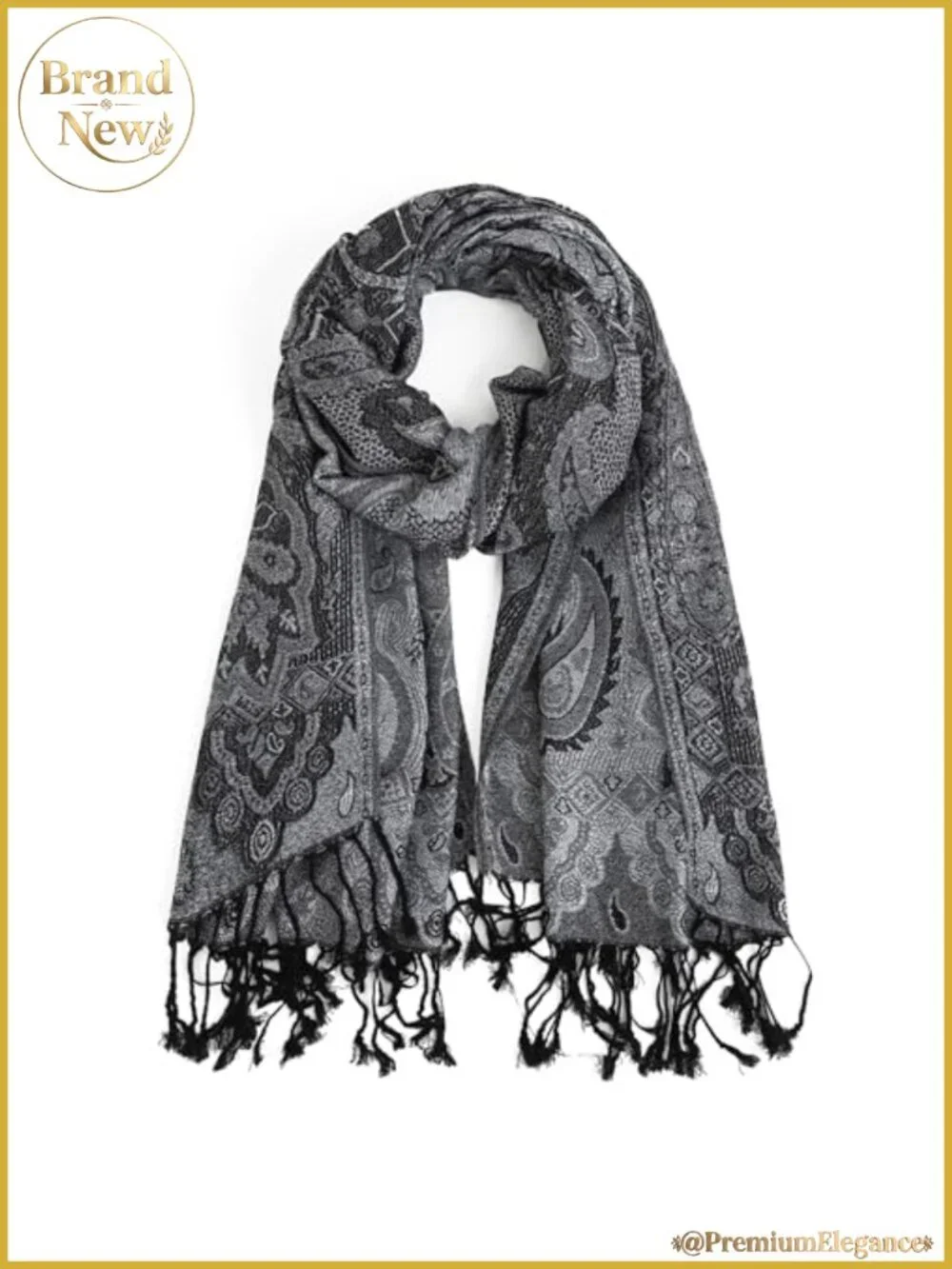Pashmina Rave Scarf Silky Paisley Shawl Wrap for Evening Dresses Travel
